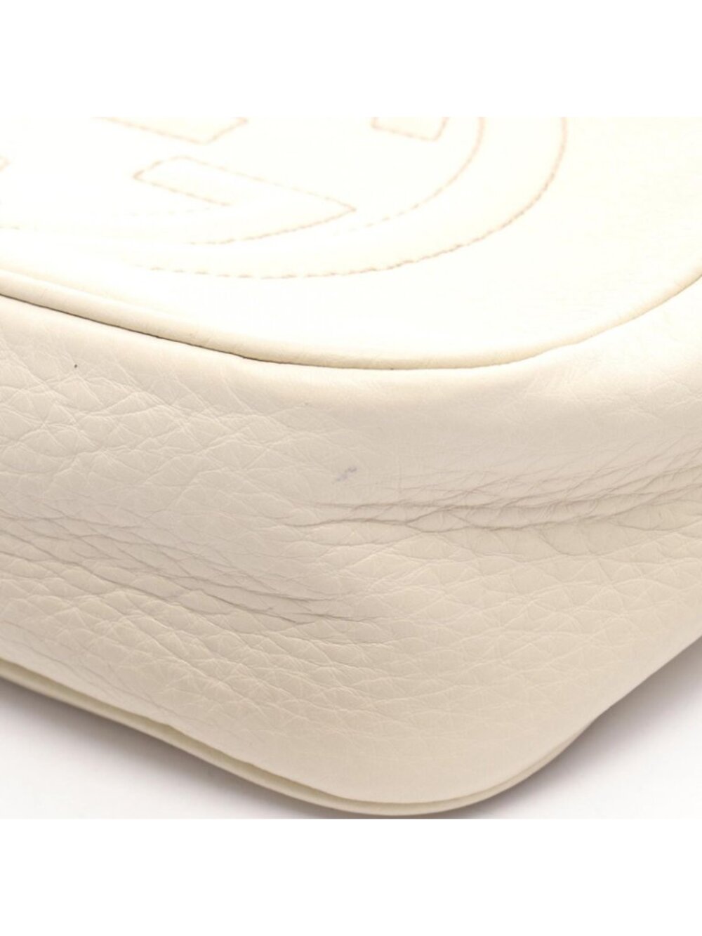 Gucci Shoulder Bag Soho Disco Interlocking Ivory Leather - Picture 6 of 7